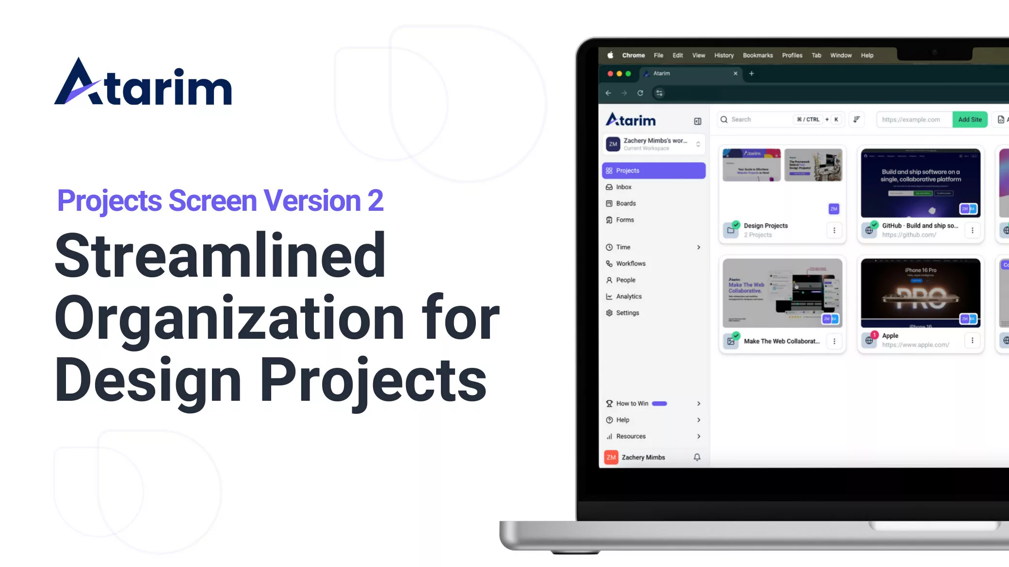 streamlined organization for design projects
