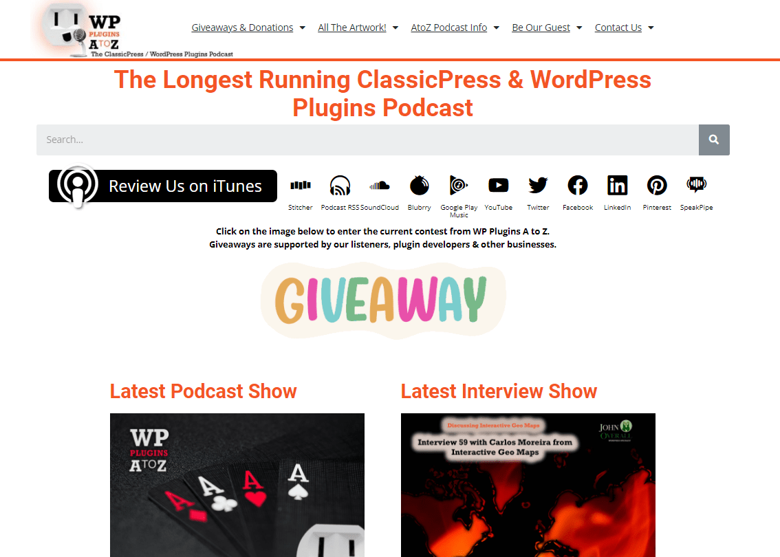 WordPress Plugins A to Z by John Overall wordpress podcast